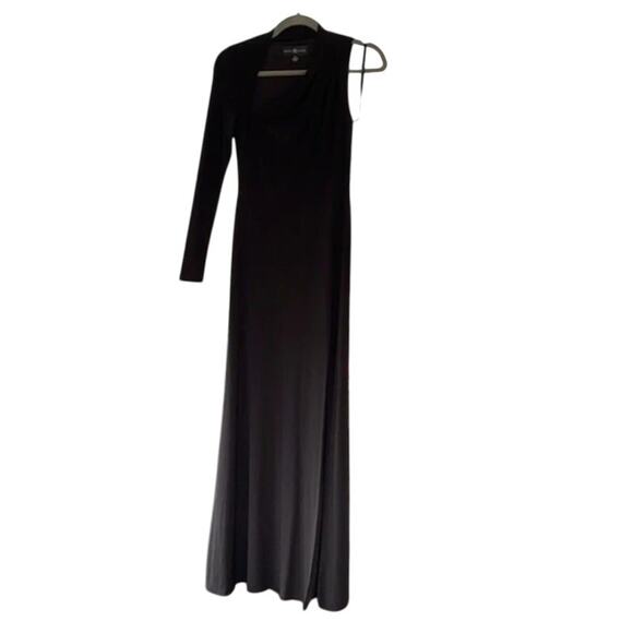Betsy & Adam Asymmetric Single Long Sleeve Gown Size 12 New with Tags - Picture 8 of 8
